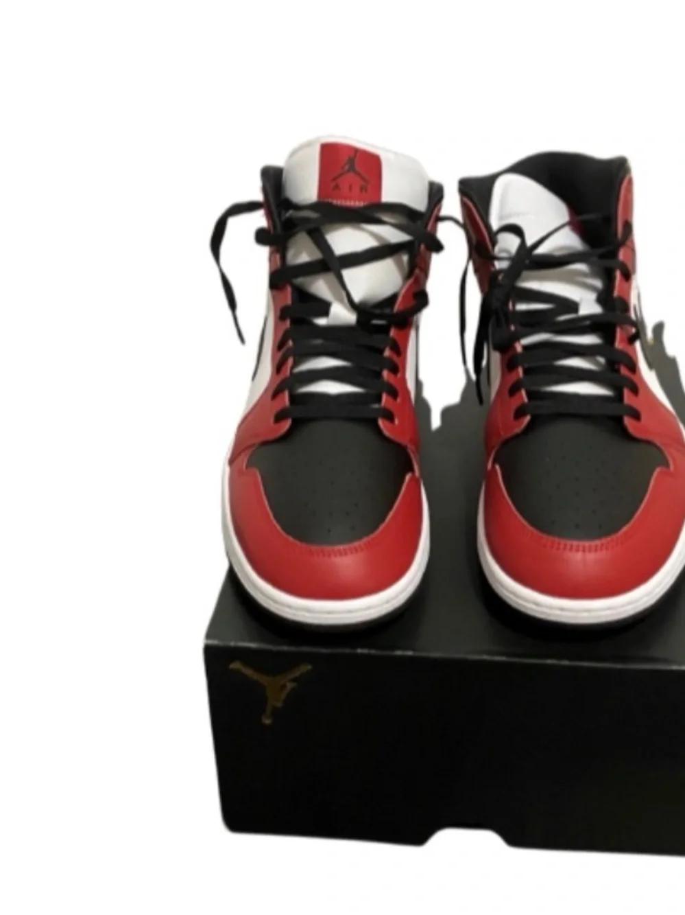 Jordan Men’s High-Top Sneakers in Red, Black & White Size 12 $125